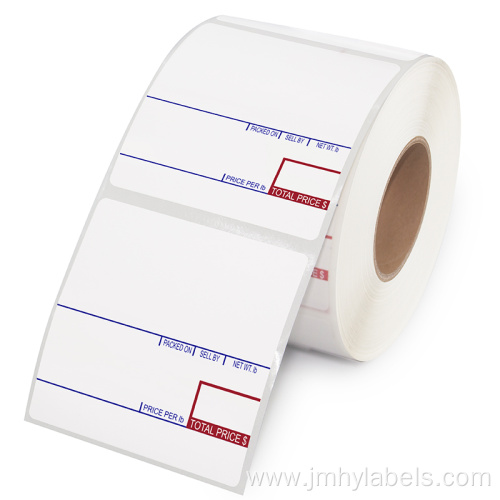 Custom printed barcode label for supermarket price